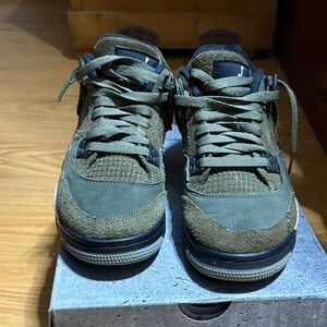 Green and Black Sneakers Jordan 4